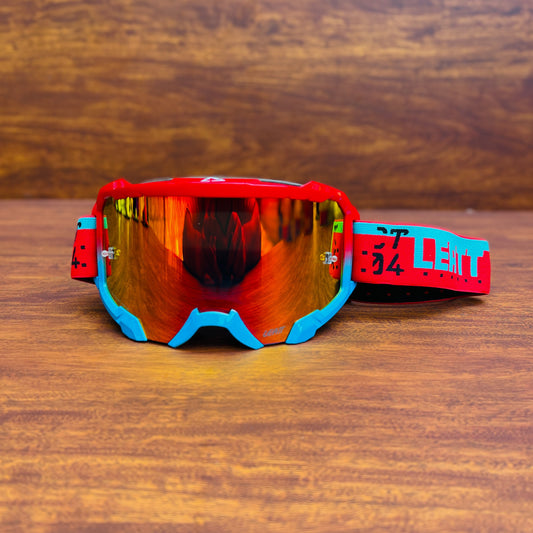 LEATT VELOCITY 4.5 RED-BLUE (RED LENS) | MX GOGGLES