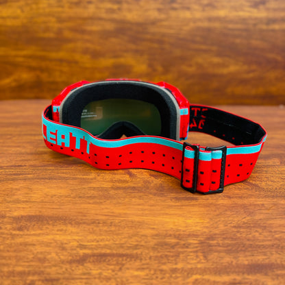 LEATT VELOCITY 4.5 RED-BLUE (RED LENS) | MX GOGGLES