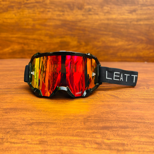 LEATT VELOCITY 4.5 BLACK (RED LENS) | MX GOGGLES