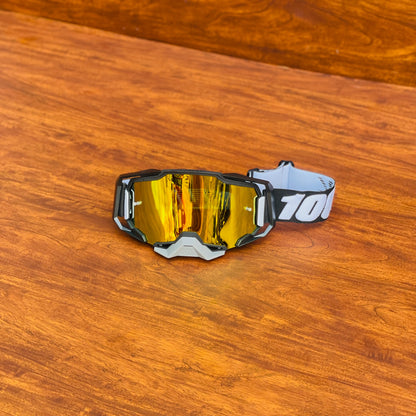 100% ARMEGA OLD BLACK (SILVER LENS) | MX GOGGLES