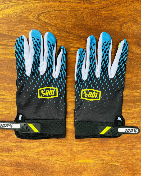 100 % BLUE YELLOW BLACK M/L | MX GLOVES