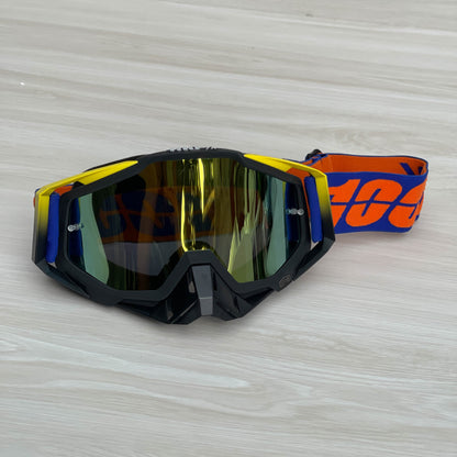 100% RACECRAFT BLACK YELLOW (GOLDEN LENS) | MX GOGGLES