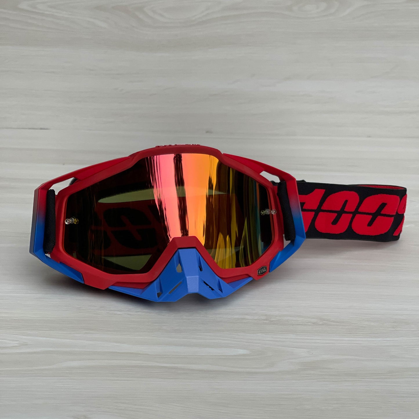 100% RACECRAFT BLACK YELLOW (GOLDEN LENS) | MX GOGGLES