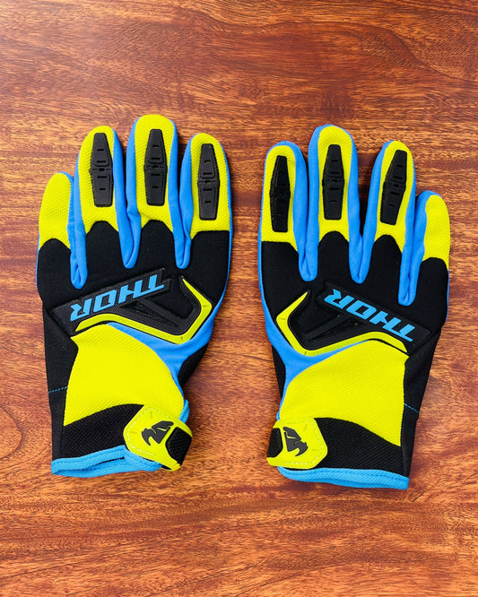 THOR GREEN BLUE L | MX GLOVES