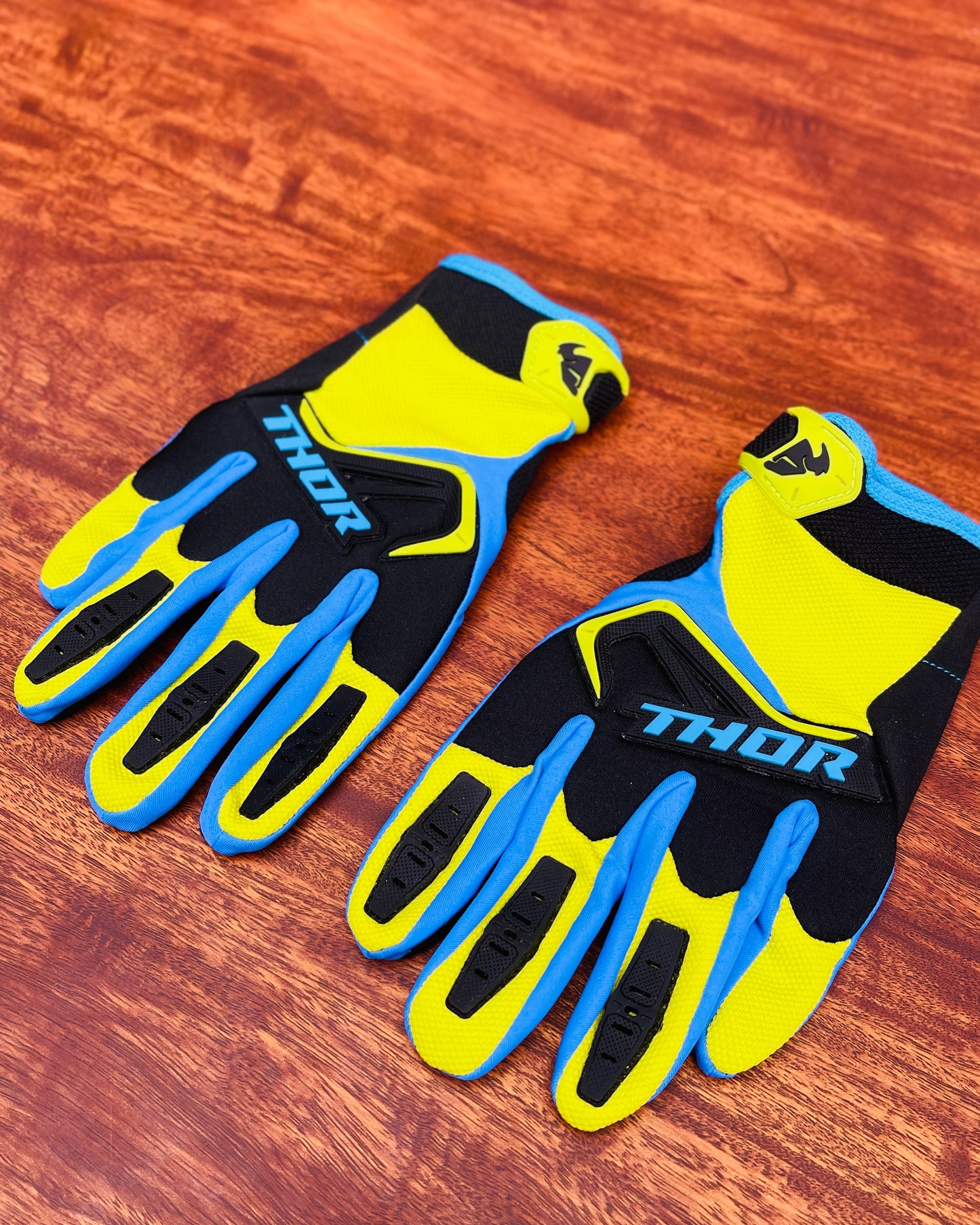 THOR GREEN BLUE L | MX GLOVES