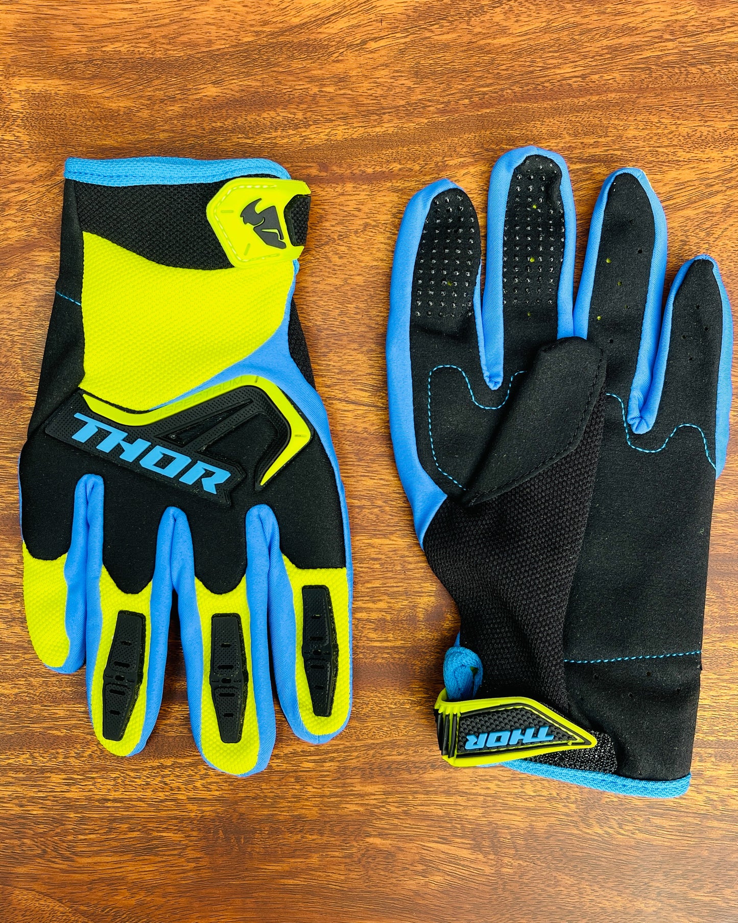 THOR GREEN BLUE L | MX GLOVES