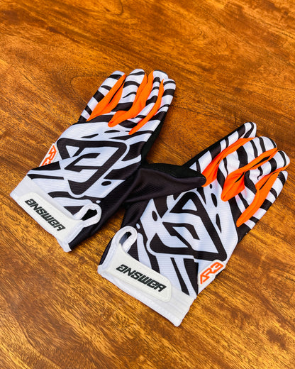 ANSWER BLACK WHITE L | MX GLOVES