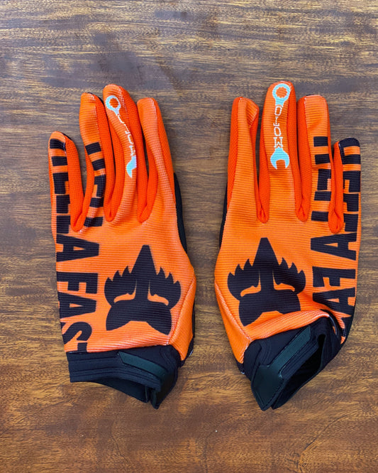 FOX BLACK AND  ORANGE M/L | MX GLOVES