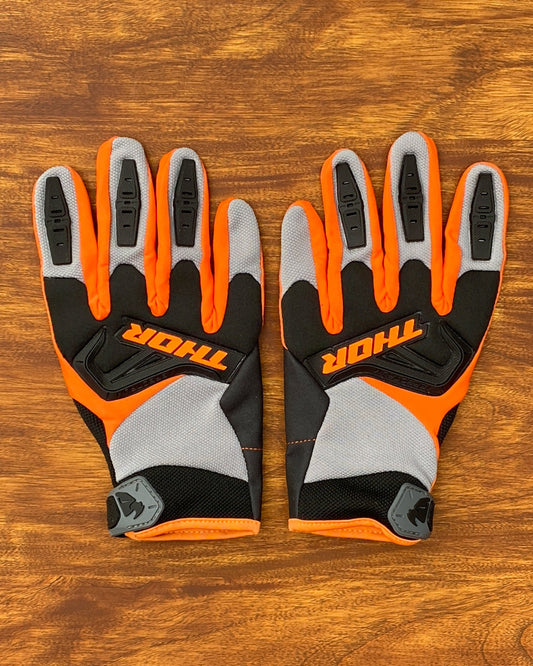 THOR ORANGE GREY M/L | MX GLOVES