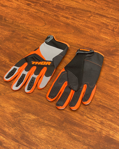 THOR ORANGE GREY M/L | MX GLOVES