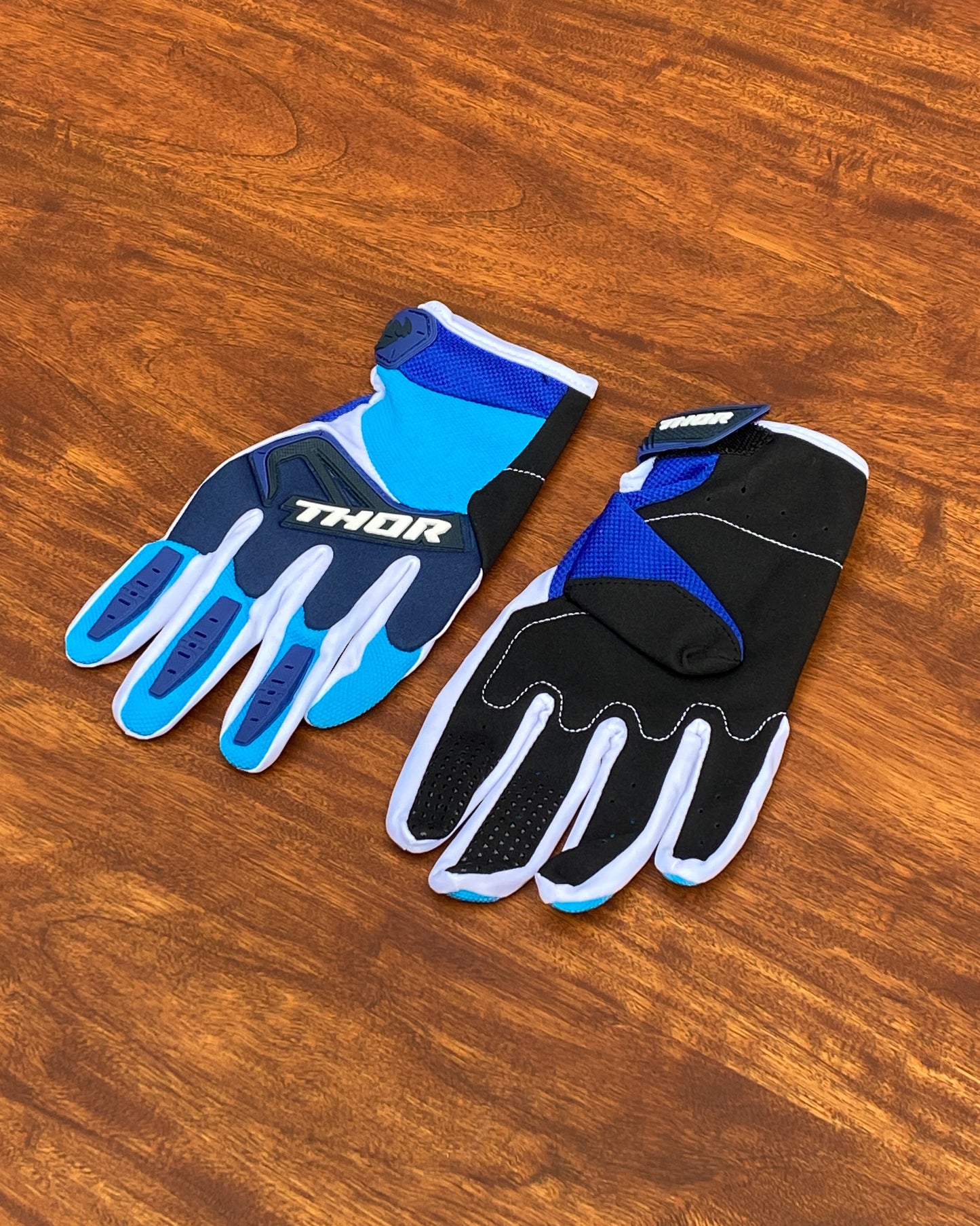 THOR NAVY BLUE WHITE L | MX GLOVES