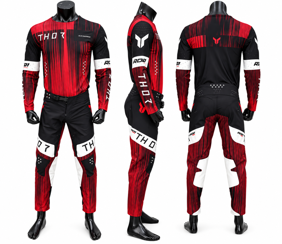 THOR RED AND BLACK | MX JERSEY SET (PRE ORDERS)