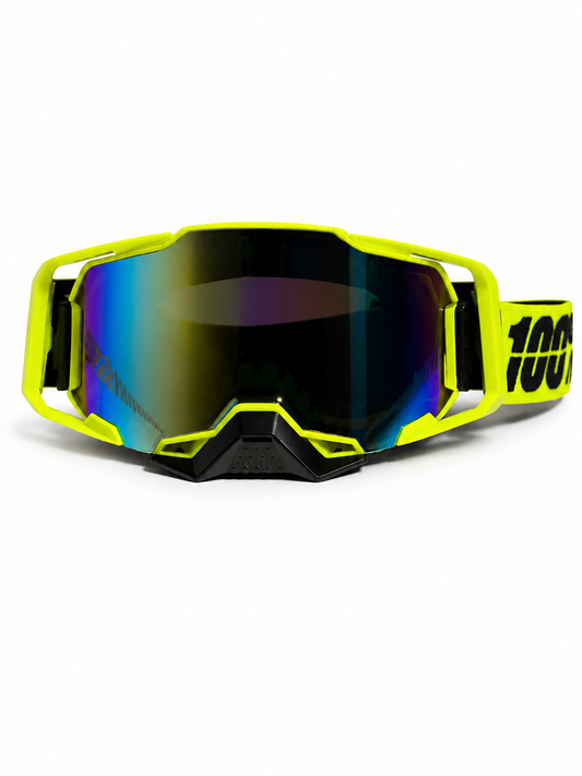 100% ARMEGA GREEN GOGGLES ( GOLDEN LENS ) | MX GOGGLES