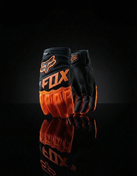 FOX BLACK AND ORANGE LETTERING XL | MX GLOVES