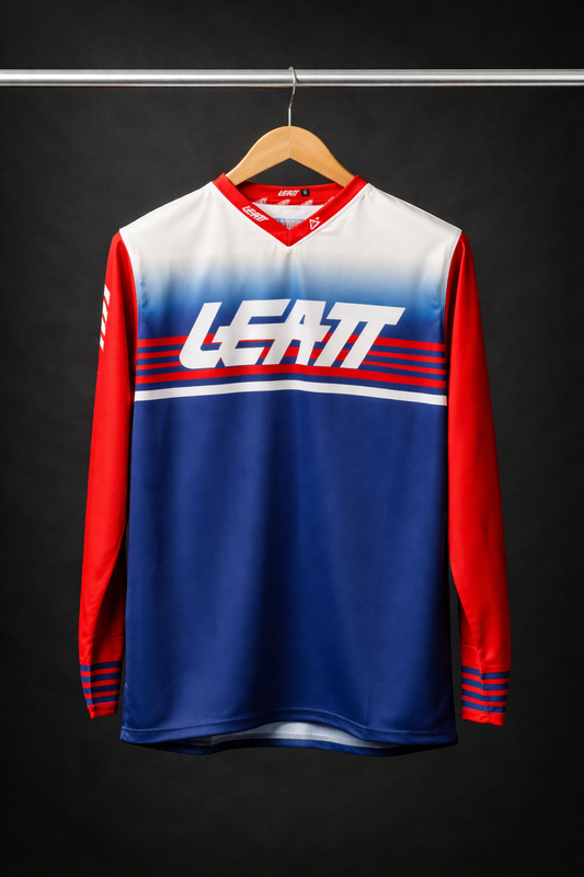 LEATT WHITE BLUE RED | MX JERSEYS