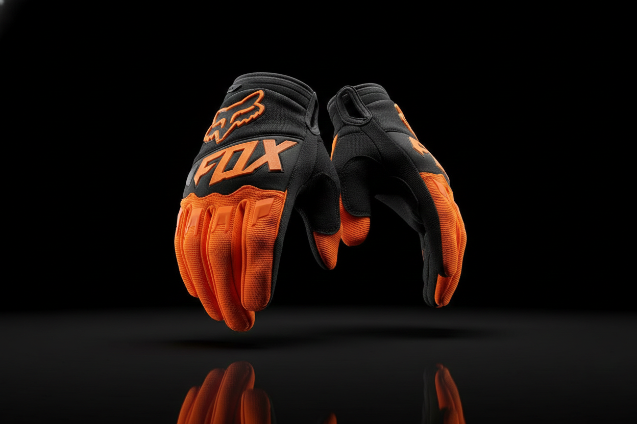 FOX BLACK AND ORANGE LETTERING XL | MX GLOVES