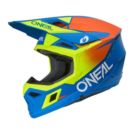 ONEAL 2026 3 SRS SOLID BLUENEON YELLOW YOUTH HELMET (PRE-ORDER)