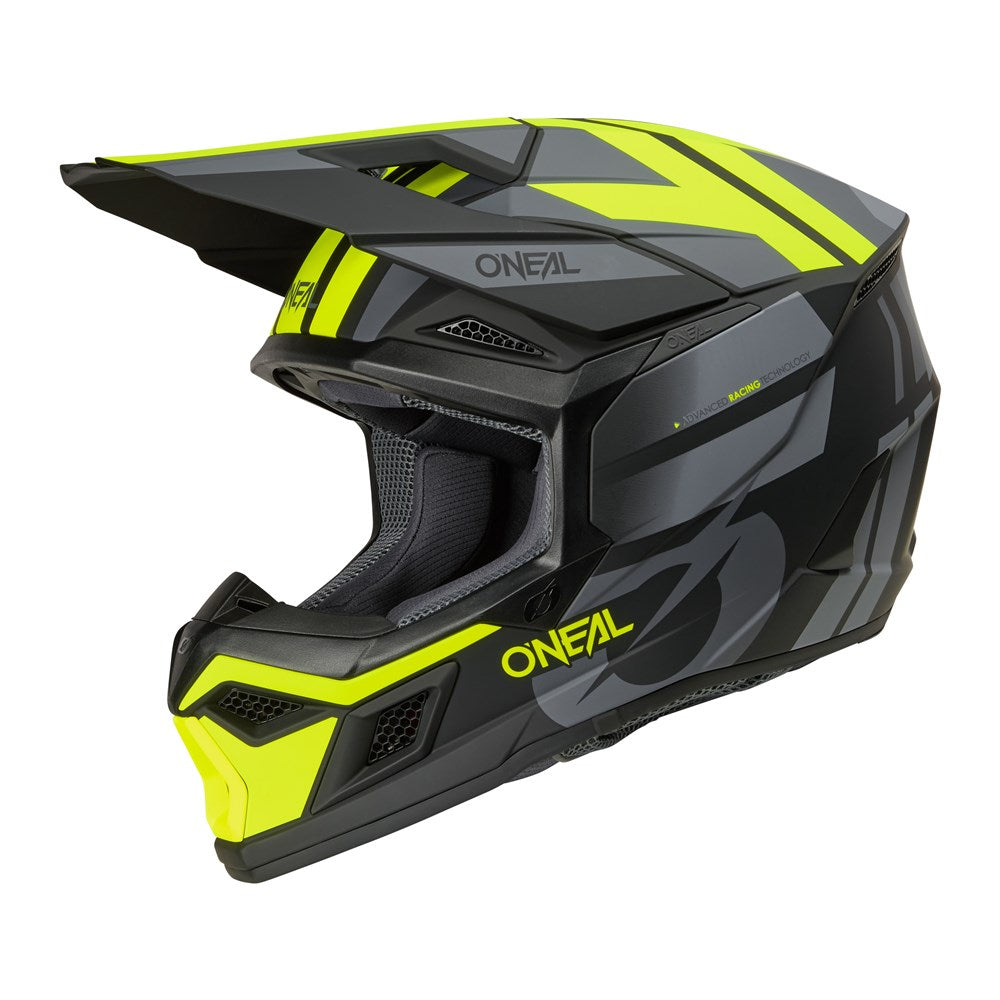 ONEAL 2026 3 SRS RIDE BLACK GRAY NEON YELLOW HELMET (PRE-ORDER)