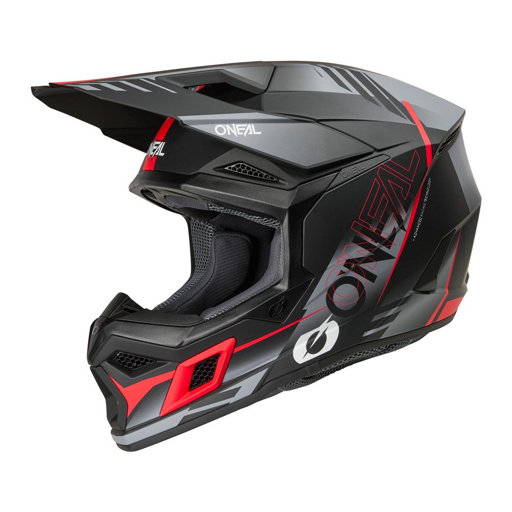 ONEAL 2026 3 SRS HAZE BLACKGRAYRED HELMET (PRE-ORDER)
