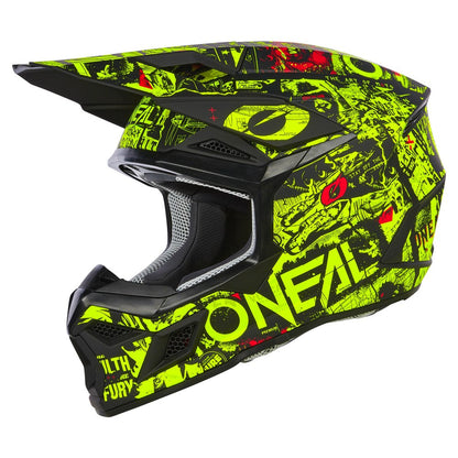 ONEAL 2025 3 SRS ATTACK V.25 BLACKNEON YELLOW YOUTH HELMET (PRE-ORDER)