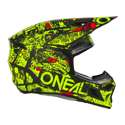ONEAL 2025 3 SRS ATTACK V.25 BLACKNEON YELLOW YOUTH HELMET (PRE-ORDER)
