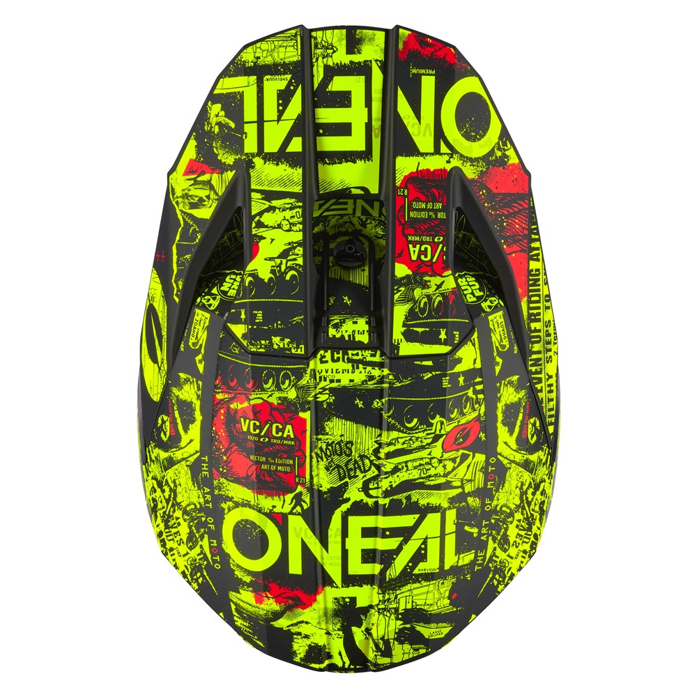 ONEAL 2025 3 SRS ATTACK V.25 BLACKNEON YELLOW YOUTH HELMET (PRE-ORDER)