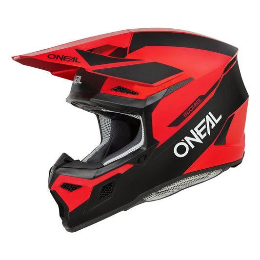ONEAL 2025 3 SRS RACE V.25 MATTE BLACKRED YOUTH HELMET (PRE-ORDER)