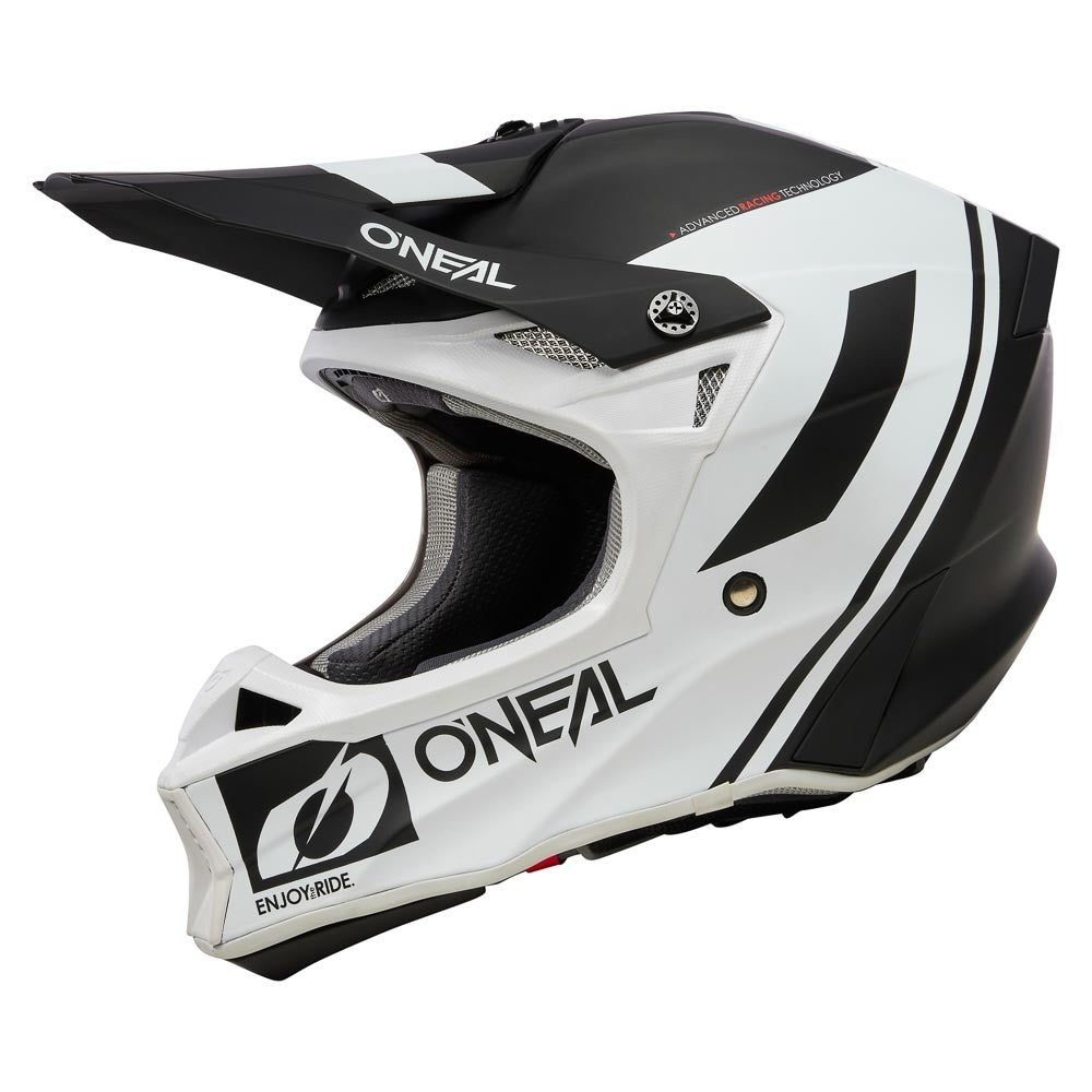 ONEAL 2025 10 SRS FLOW V.23 BLACKWHITE HELMET (PRE-ORDER)