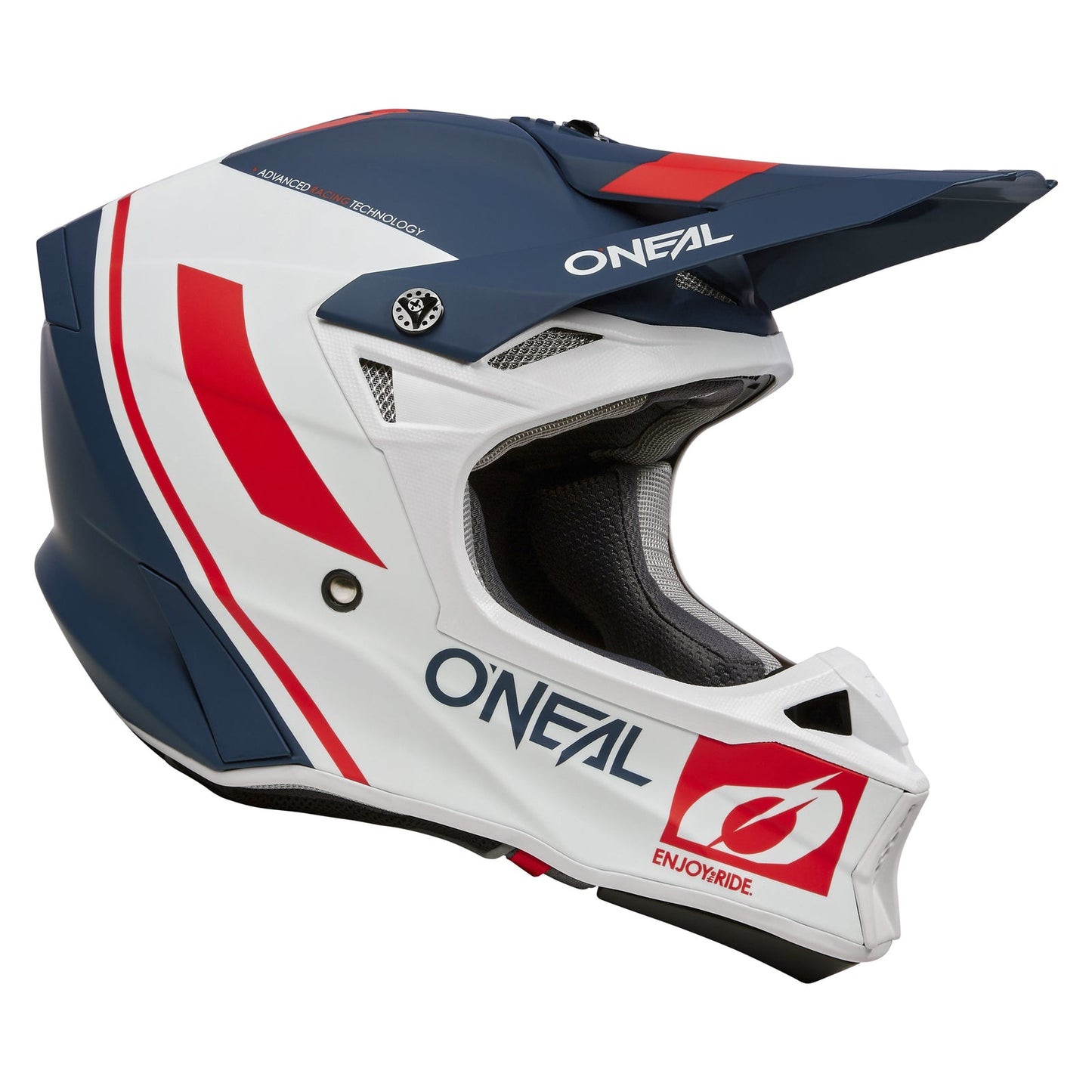 ONEAL 2024 10 SRS FLOW V.23 BLUEWHITERED HELMET (PRE-ORDER)