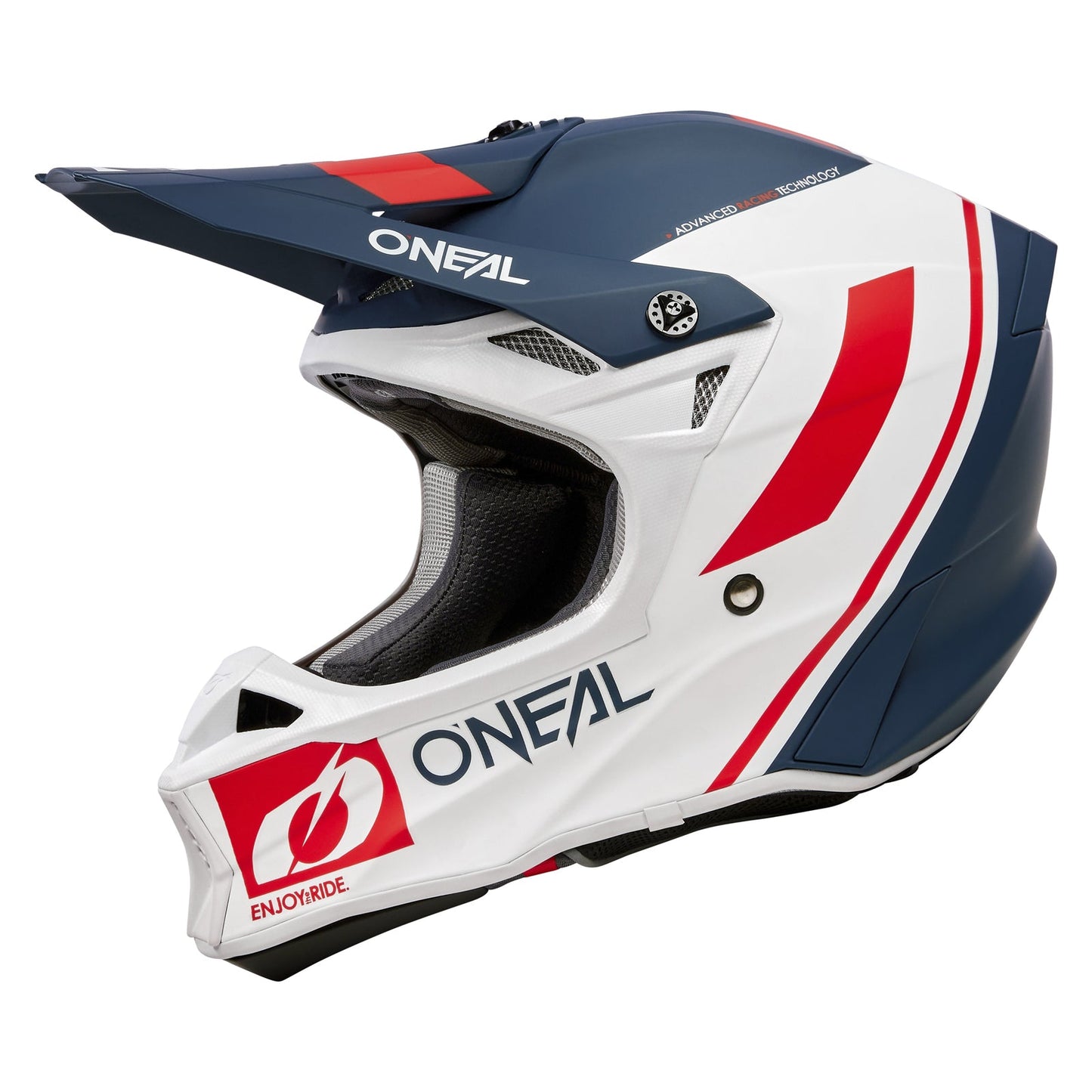 ONEAL 2024 10 SRS FLOW V.23 BLUEWHITERED HELMET (PRE-ORDER)
