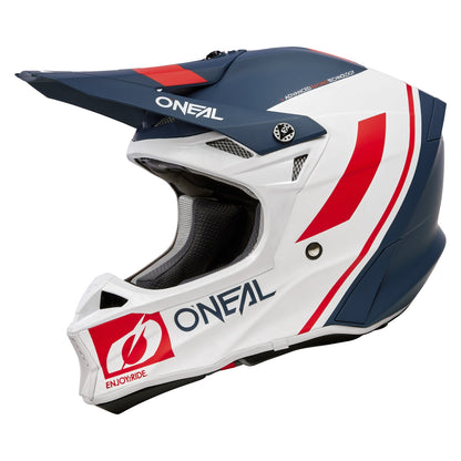 ONEAL 2024 10 SRS FLOW V.23 BLUEWHITERED HELMET (PRE-ORDER)