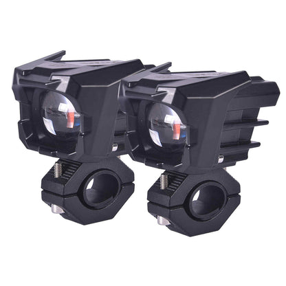 LGP DK34 DUAL BEAM LED SPOTLIGHT FOR BIKE (PAIR)  60W 7500LM, YELLOW & WHITE  WATERPROOF IP67, UNIVERSA