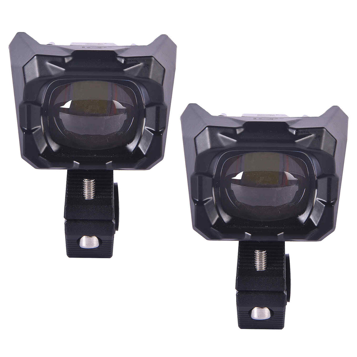 LGP DK34 DUAL BEAM LED SPOTLIGHT FOR BIKE (PAIR)  60W 7500LM, YELLOW & WHITE  WATERPROOF IP67, UNIVERSA