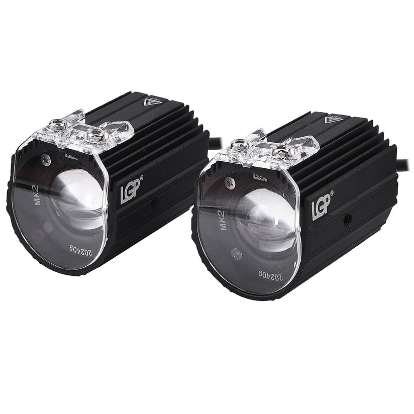 LGP- MK02 LED Spotlight for Bike Pair, 60W 7000LM, Dual Color Temperature 3000K-6000K, IP67 Waterproof, 12V-30V