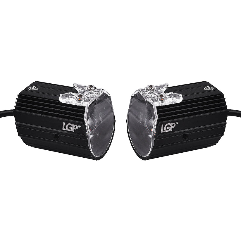 LGP- MK02 LED Spotlight for Bike Pair, 60W 7000LM, Dual Color Temperature 3000K-6000K, IP67 Waterproof, 12V-30V