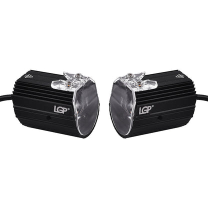 LGP- MK02 LED Spotlight for Bike Pair, 60W 7000LM, Dual Color Temperature 3000K-6000K, IP67 Waterproof, 12V-30V