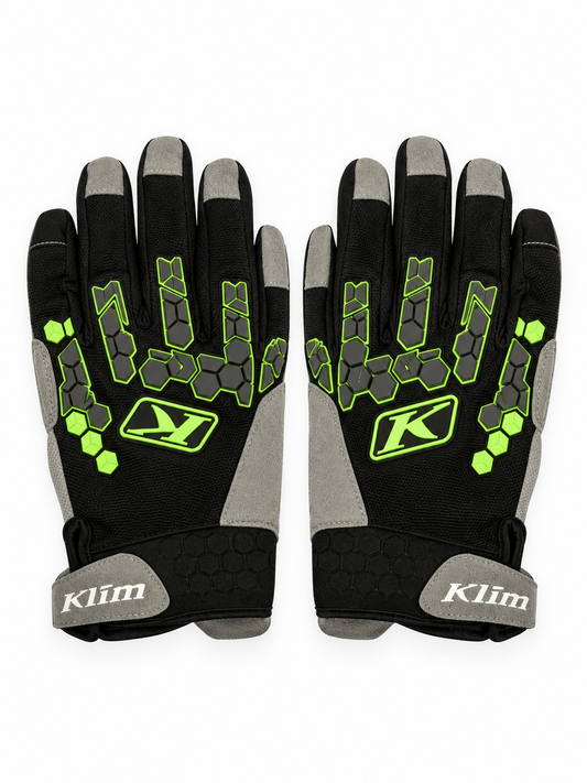 KLIM BLACK AND GREEN | MX GLOVES