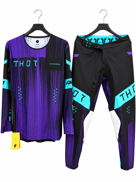 THOR PURPLE AND BLACK | MX JERSEY SET (PRE ORDERS)