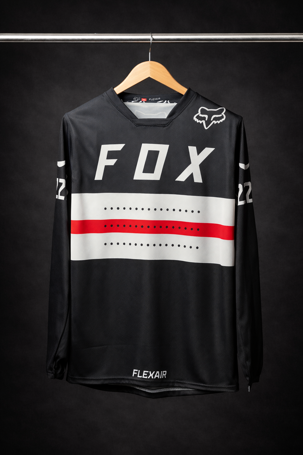 FOX BLACK WHITE RED | MX JERSEY