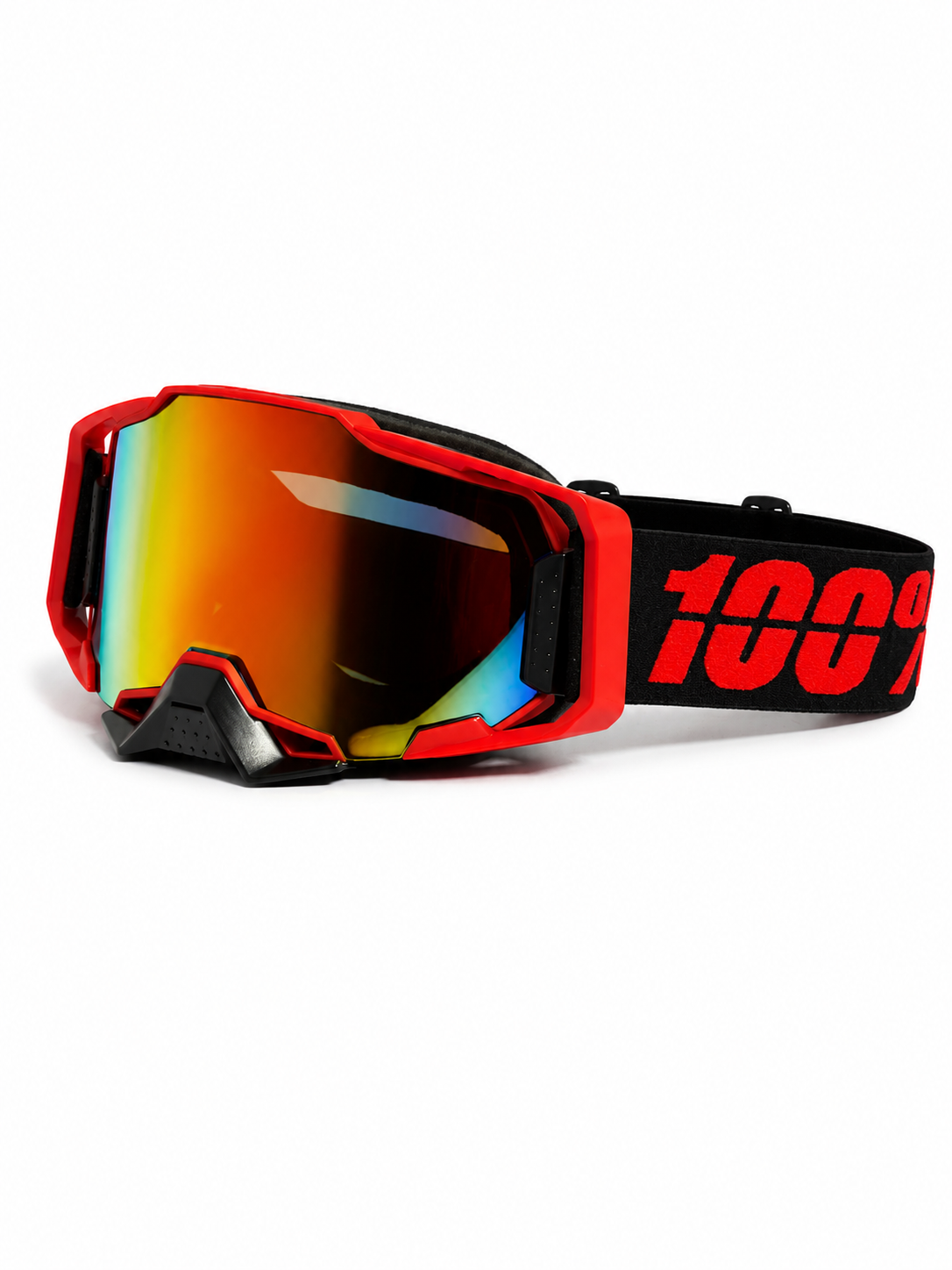 100% ARMEGA RED GOGGLES  (  GOLDEN LENS ) | MX GOGGLES