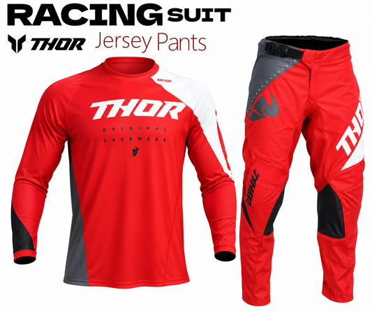 THOR RED AND WHITE | MX JERSEY SET (PRE ORDERS)