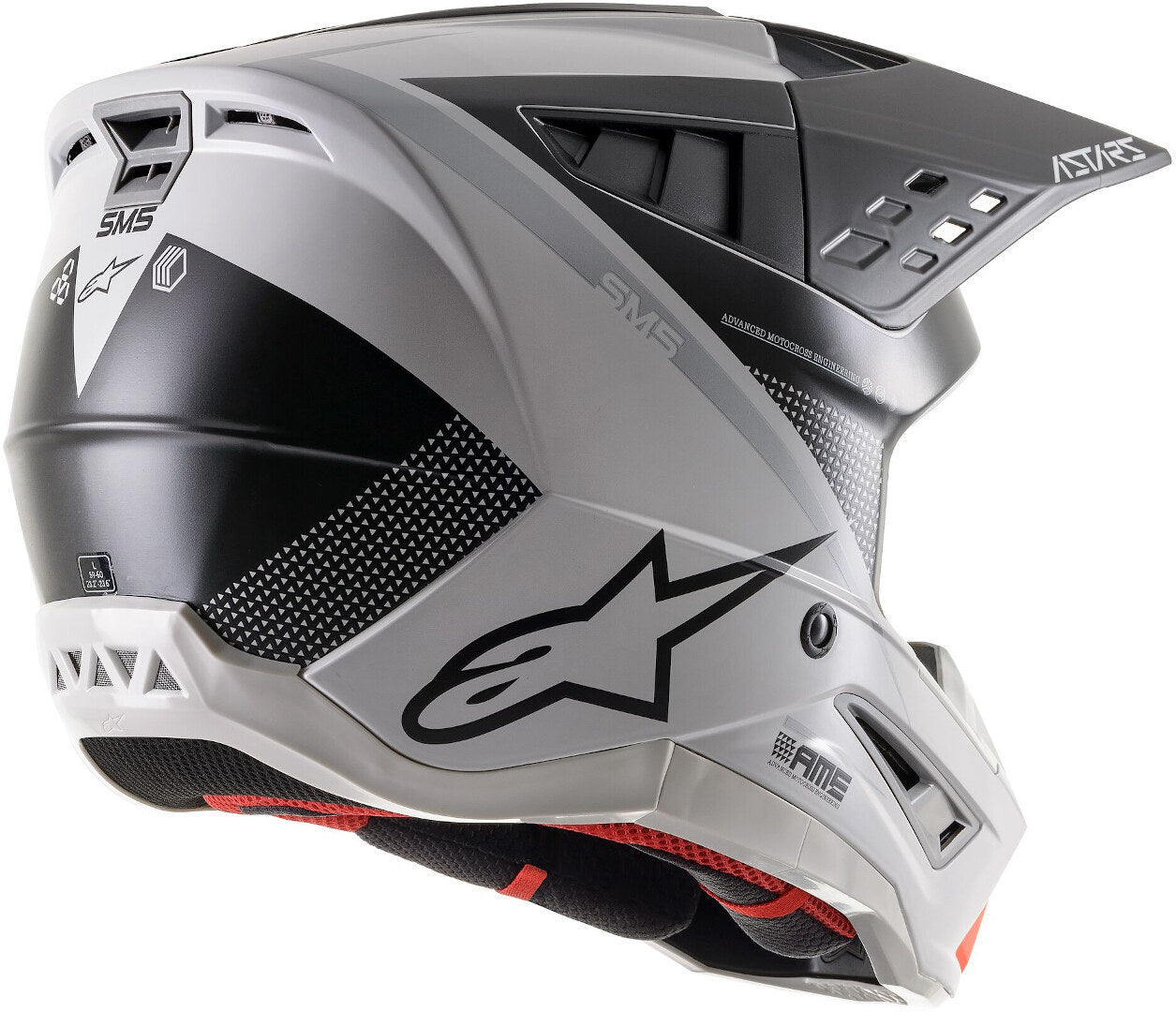 ALPINESTARS SM5 RAYON LIGHT GRAY MATT M | MX HELMET