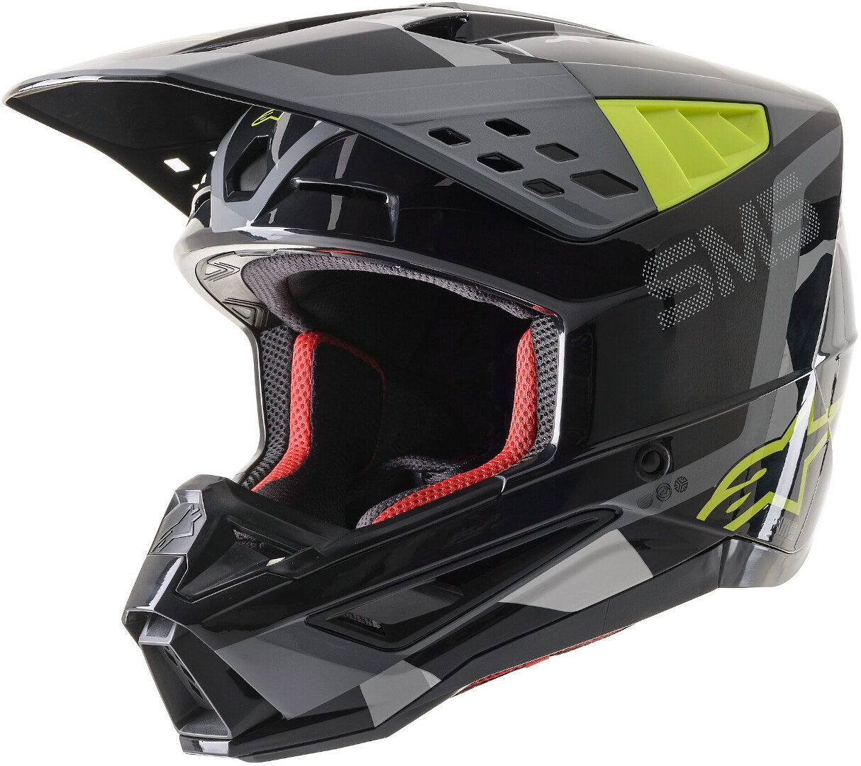 ALPINESTARS SM5 ROVER  BLACK/GREY/GREEN M | MX HELMET