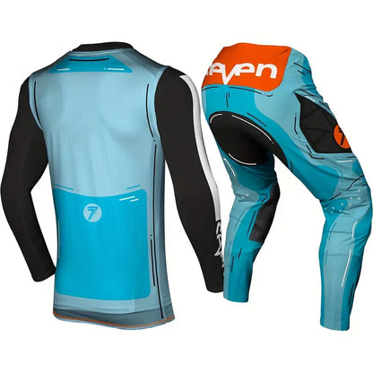 SEVEN ZERO HIJACK BLACK CYAN GEAR SET BLUE MOTOCROSS | MX JERSEY SET (PRE ORDERS)