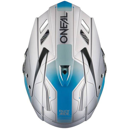 ONEAL SIERRA RS ECHO GREY BLUE ADVENTURE HELMET