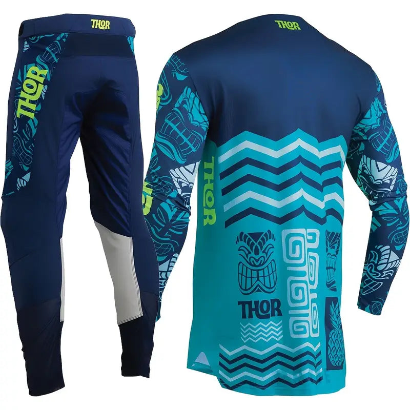 THOR 2025 DEPARTMENT DIGITAL BLUE PATTERN | MX JERSEY SET (PRE ORDERS)