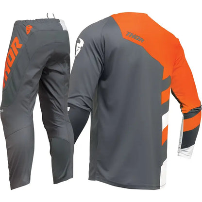 THOR 2025 SECTOR CHECKER CHARCOAL  ORANGE | MX JERSEY SET (PRE ORDERS)