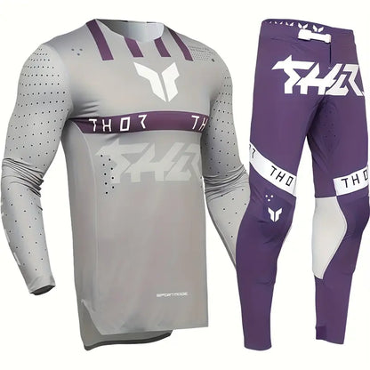 THOR 2025 SPORTMODE FLITE GREY PURPLE GEAR | MX JERSEY SET (PRE ORDERS)