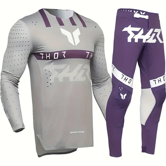 THOR 2025 SPORTMODE FLITE GREY PURPLE GEAR | MX JERSEY SET (PRE ORDERS)