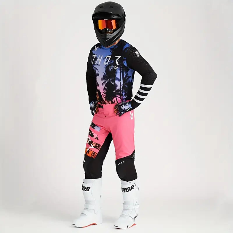 THOR 2025 SPORTMODE SD BLACK GEAR | MX JERSEY SET (PRE ORDERS)